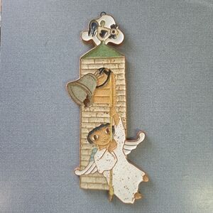 Vintage ST. ANDREWS ABBEY CERAMICS Church Bell ANGEL ORNAMENT 9.5"